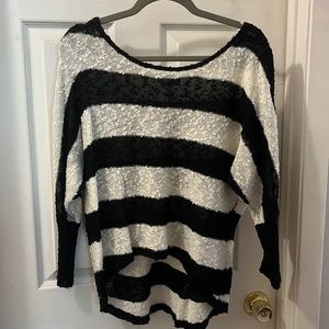 Blank and White stripped sweater
